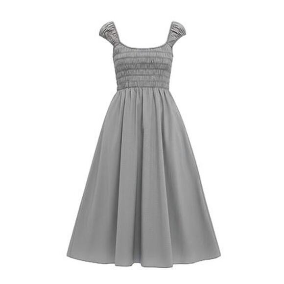 FAITHFULL THE BRAND Black Gingham Amelie Midi Dress Size XL NWT - Picture 8 of 8